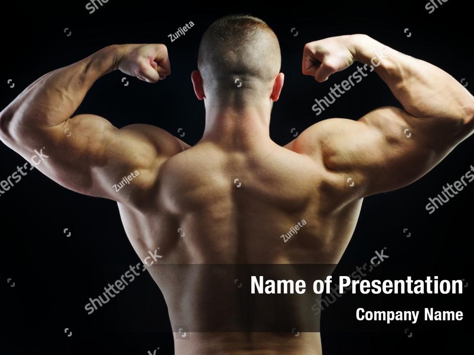 Bodybuilder Shirtless Bodybuilder Man Powerpoint Template Bodybuilder