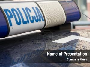 Sign polish police roof police