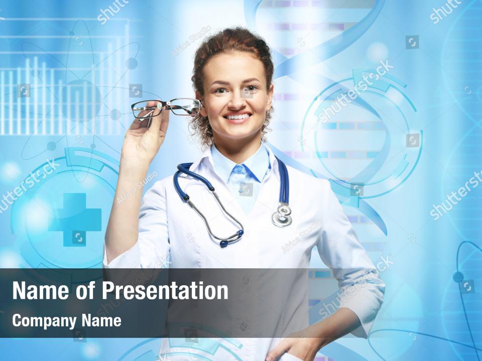 Ophthalmologist with glasses powerpoint template PowerPoint Template ...