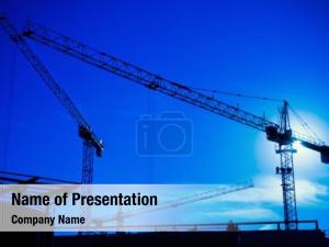 Construction tower crane   PowerPoint Template