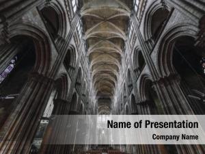 Cathedral interior gothic   PowerPoint Template