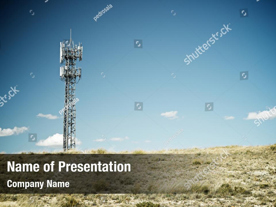 Telecommunication Tower And Antenna PowerPoint Template ...