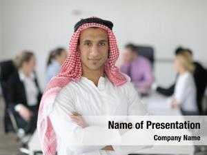 Handsome business meeting young arabic