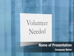 Volunteer needed sheet of paper with text