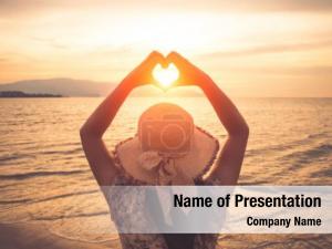 Woman Heart PowerPoint Template