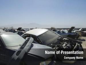 Cars in junkyard 