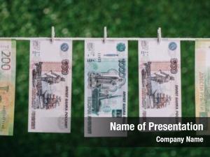 Clothesline money laundering concept PowerPoint Template