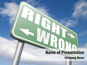 Right Decision Sign PowerPoint Template