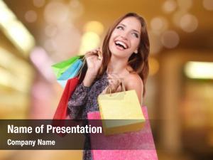 Women On Shopping PowerPoint Template