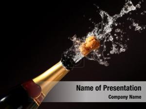 Celebration with Champagne PowerPoint Template