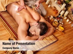 Aroma man getting massage bamboo