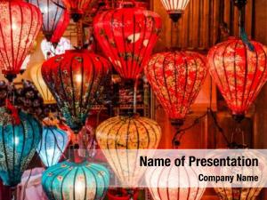 Colorful lanterns powerpoint theme