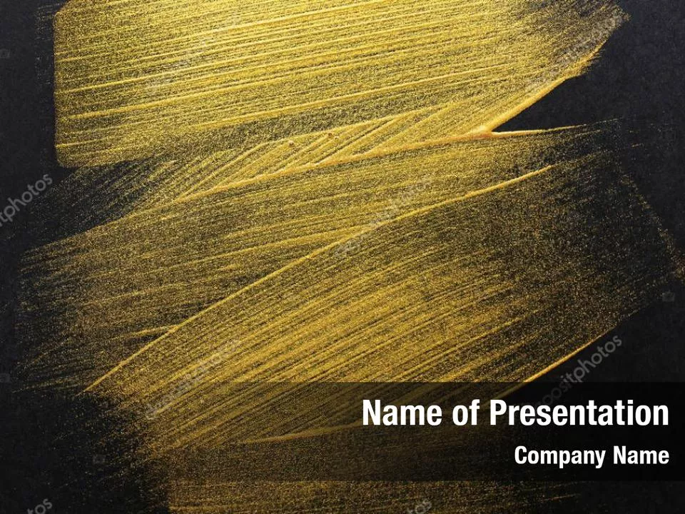 Yellow Brushstroke on Black Background