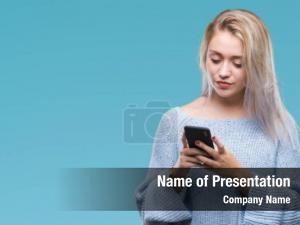 Girl Thinking Over Text Message PowerPoint Template