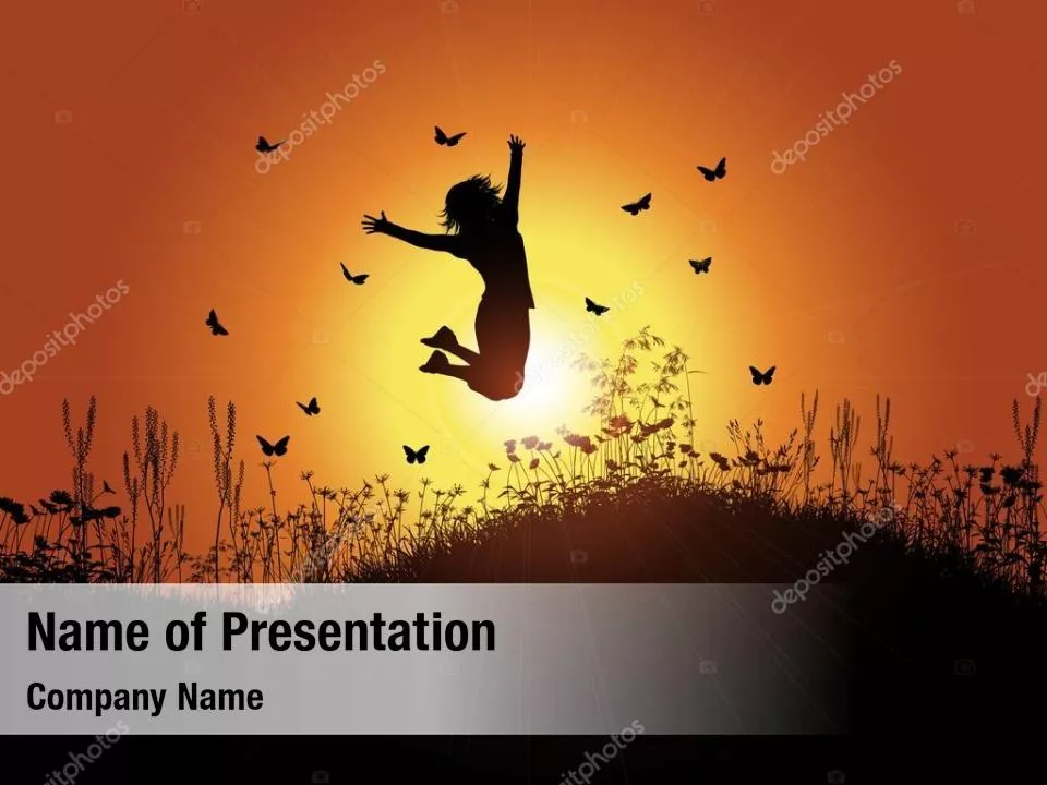 Woman Silhouette with Butterfly