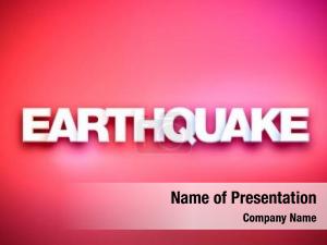 Disaster earthquake natural art background PowerPoint Template