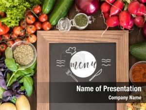 Menu Blackboard PowerPoint Template