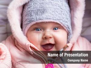 Little Baby Happy Face PowerPoint Template