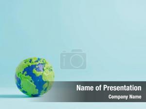Globe On The Pastel Background PowerPoint Template