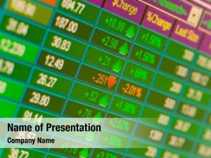Showing close up monitor financial stock