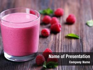 Raspberry Milk Shake PowerPoint Template