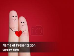 Fingers in Love PowerPoint Template