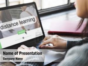 Online distance learning webpage interface