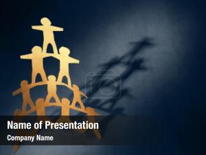 Teamwork Concept with Human Pyramid