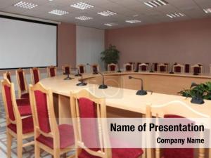 Conference Hall Negotiation PowerPoint Template