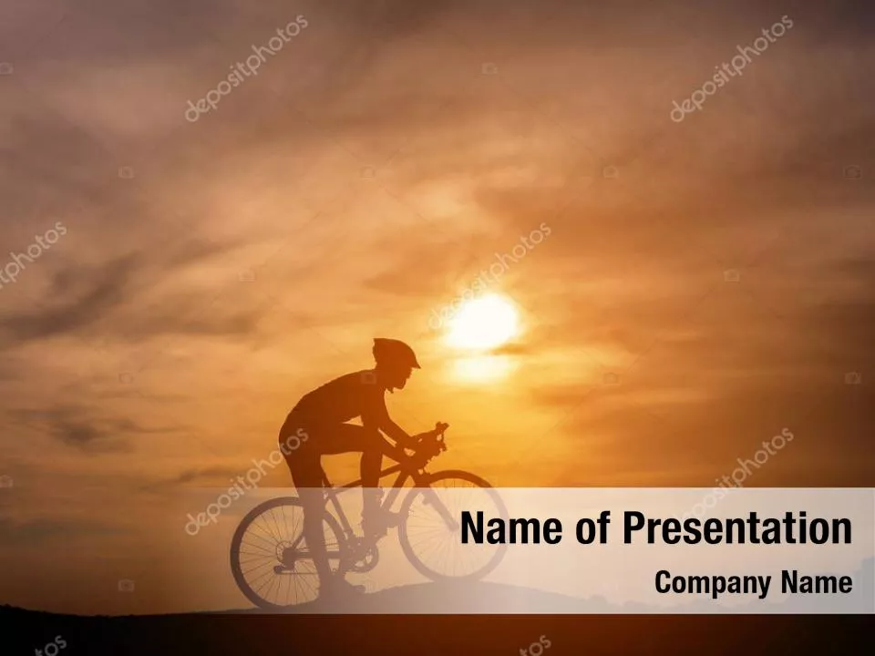 Bicycle Racing In Sunset