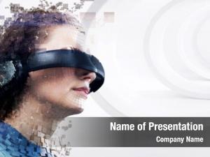 Woman digital composite virtual reality