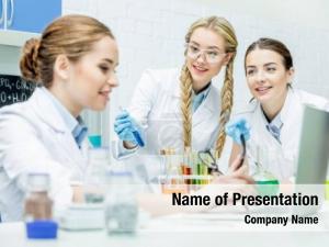 Laboratory women working  