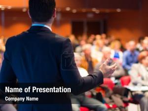 Conference speaker business presentation  PowerPoint Template