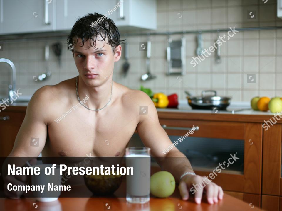 Shirtless Muscular Men Powerpoint Template Shirtless Muscular Men