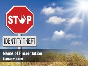 Stop identity theft warning sign