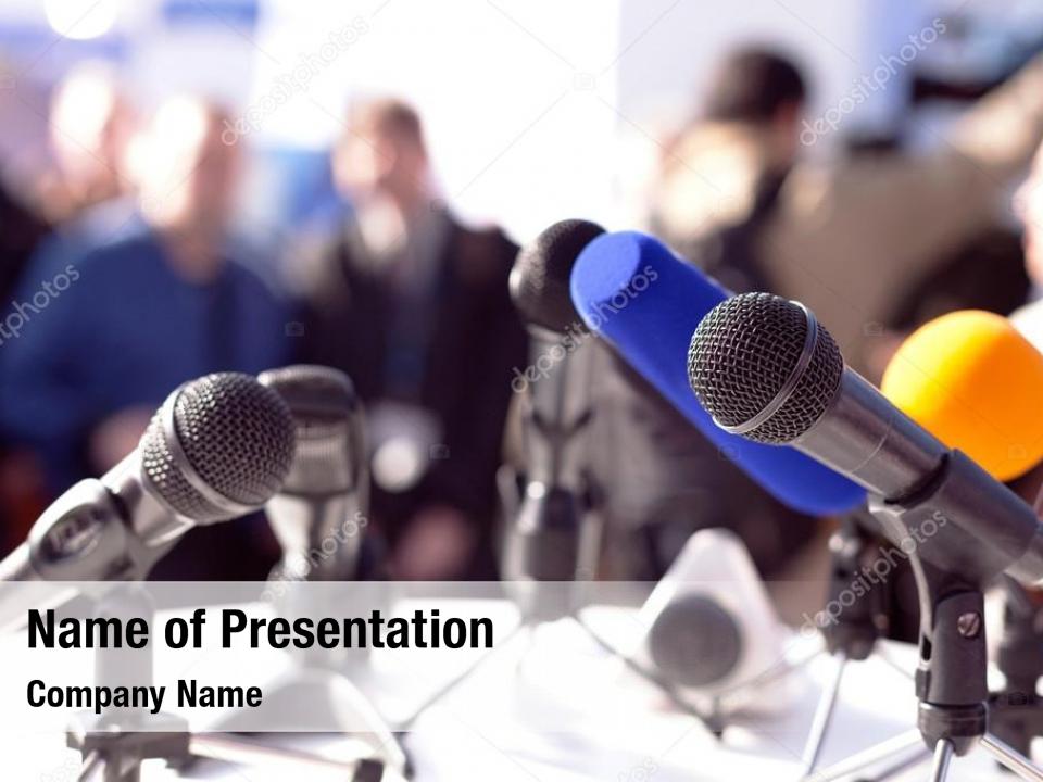 Press conference or interview PowerPoint Template - Press conference or  interview PowerPoint Background