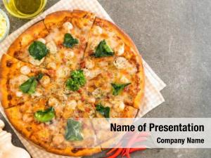 Spicy Shrimp Pizza PowerPoint Template