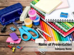School Stationery PowerPoint Template
