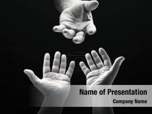 Hands Contact PowerPoint Template
