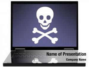 Laptop skull crossbones screen 