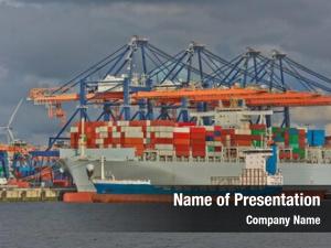 Container container ship powerpoint background PowerPoint Template ...