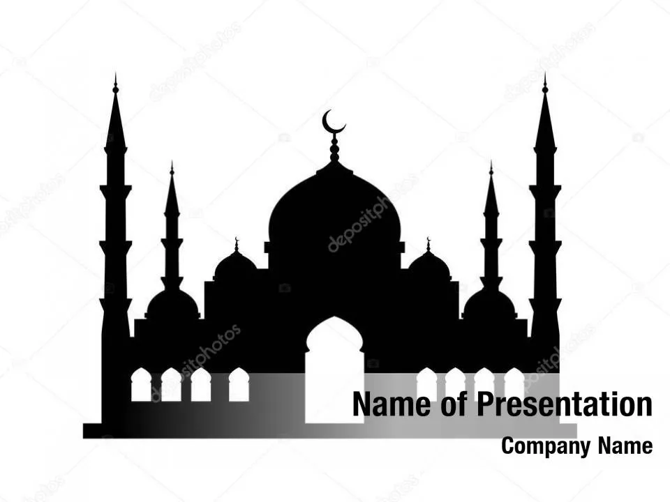 White Silhouette of Mosque