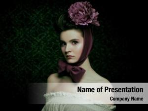 Model elegant fashion floral headdress