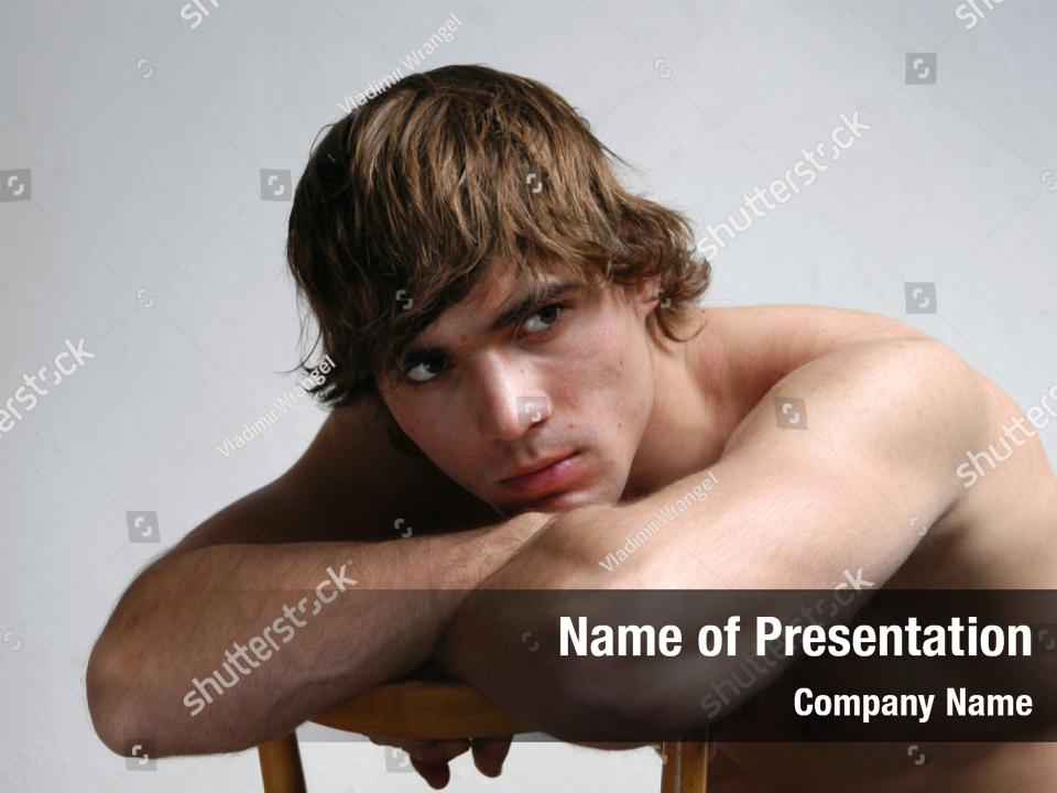 Masculinity Shirtless Sexy Muscular Powerpoint Template Masculinity