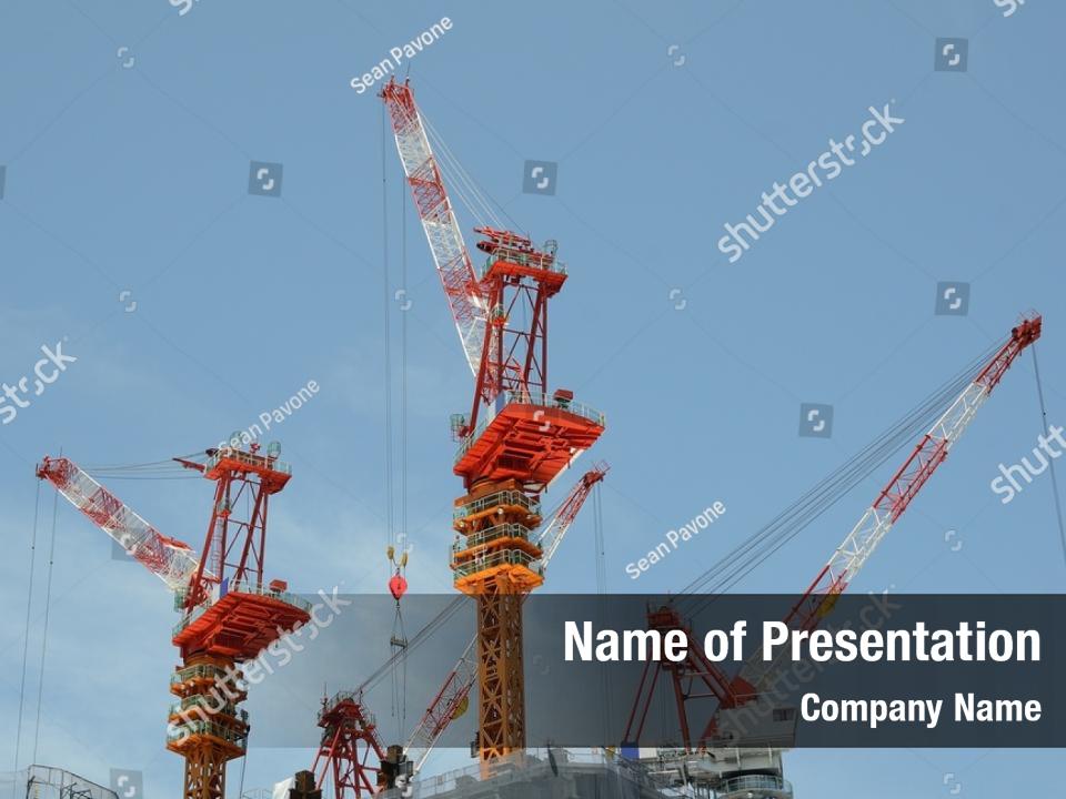 Buildings Industrial Zone Cranes PowerPoint Template - Buildings ...