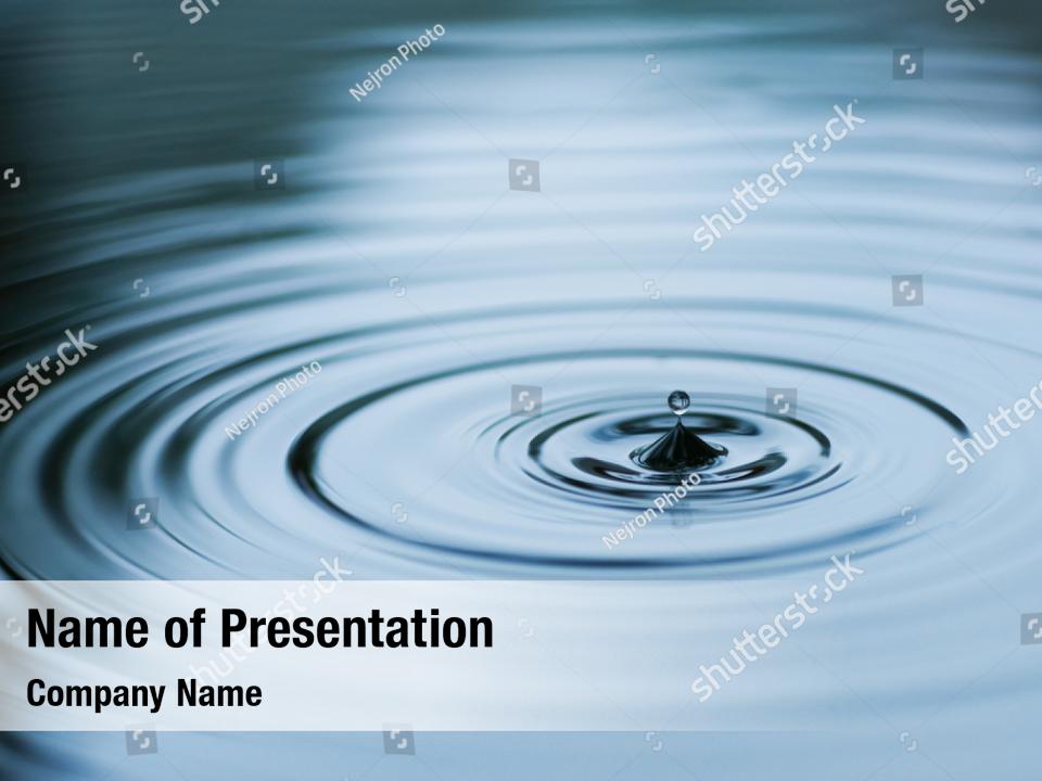 Frozen splash blue water PowerPoint Template - Frozen splash blue water ...