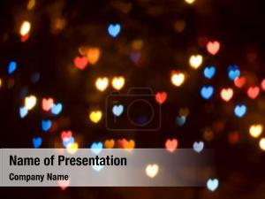Heart Shaped Lights PowerPoint Template