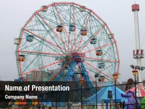 Theme ferris wheel park  PowerPoint Template