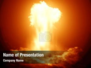 Explosion bright nuclear   PowerPoint Template