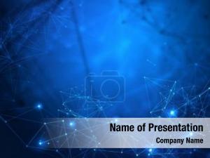 Abstract Blue Polygon Mesh PowerPoint Template